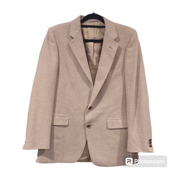 Oleg Cassini Cashmere Tan Jacket Size Medium - Picture 1 of 8